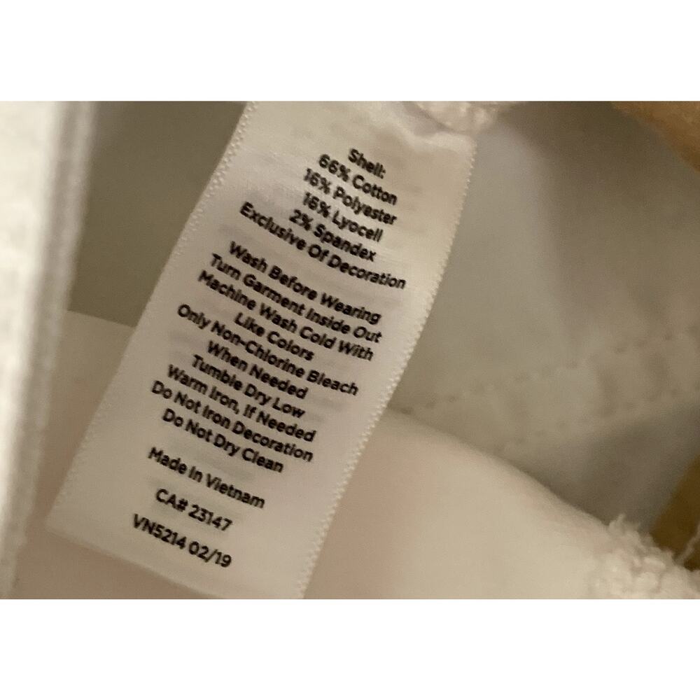 Talbot's White Jean Stretch High Waist Straight Ankle with Navy Stripes SZ 12 - Picture 3 of 6